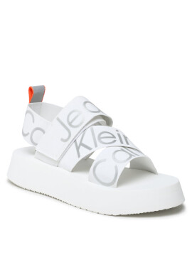Calvin Klein Jeans Сандали Prefersato Sandal Webb YW0YW01071 Bright White/Reflective Silver - Mera.bg