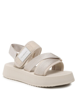 Calvin Klein Jeans Сандали Prefresato Sandal Bagde YW0YW00967 Eggshell ACF - Mera.bg