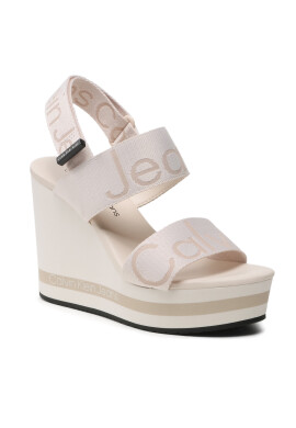 Calvin Klein Jeans Сандали Wedge Sandal Webbing YW0YW00959 Ancient White YBH - Mera.bg