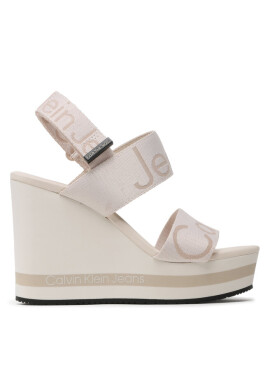 Calvin Klein Jeans Сандали Wedge Sandal Webbing YW0YW00959 Ancient White YBH - Mera.bg