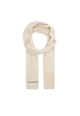 Calvin Klein Jeans Зимен шал Monologo Embro Knit Scarf K60K611262 Екрю - Mera.bg