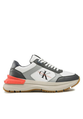 Calvin Klein Jeans Сникърси Chunky Runn Laceup Low Leather YM0YM00521 Сив - Mera.bg