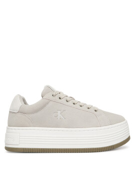 Calvin Klein Jeans Сникърси Bold Flatf Low Lace Mg Sd YW0YW01839 Сив - Mera.bg