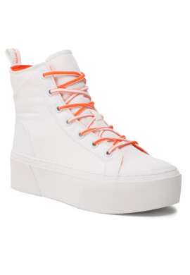 Calvin Klein Jeans Сникърси Flatform+ Cupsole Mid Softny YW0YW00918 Бял - Mera.bg