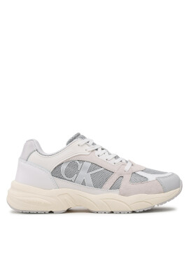 Calvin Klein Jeans Сникърси Retro Tennis Laceup Mix Lth YM0YM00696 Сив - Mera.bg