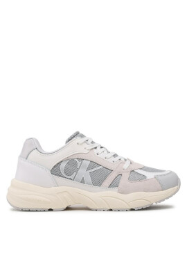 Calvin Klein Jeans Сникърси Retro Tennis Laceup Mix Lth YM0YM00696 Сив - Mera.bg