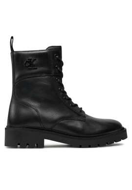 Calvin Klein Jeans Туристически oбувки Combat Boot Mid Zip Lth In Calf YW0YW01550 Черен - Mera.bg