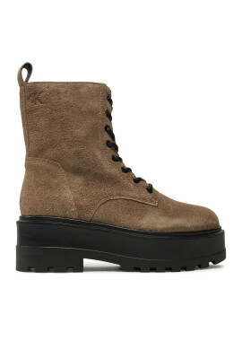 Calvin Klein Jeans Туристически oбувки Flatform Zip Laceup Mg S YW0YW01554 Кафяв - Mera.bg
