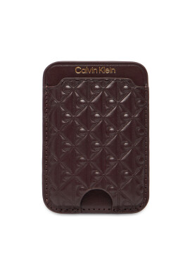 Calvin Klein Калъф за кредитни карти Aop Leather Magnetic Card Case LV04F1100G Бордо - Mera.bg