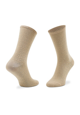 Calvin Klein Комплект 2 чифта дълги чорапи дамски 701218937 Beige 002 - Mera.bg