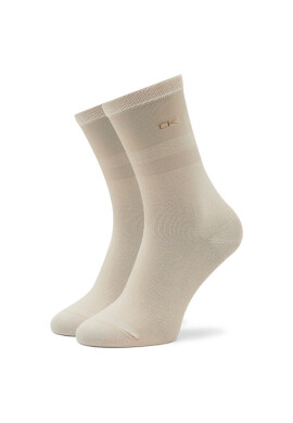 Calvin Klein Комплект 3 чифта дълги чорапи дамски 701219848 Beige 003 - Mera.bg