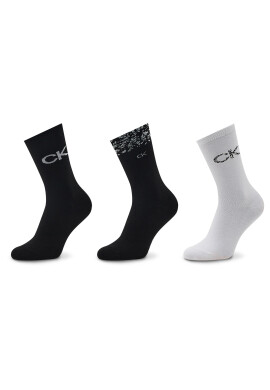 Calvin Klein Комплект 3 чифта дълги чорапи дамски 701219849 Black 002 - Mera.bg