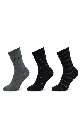 Calvin Klein Комплект 3 чифта дълги чорапи дамски 701224118 Black Combo 001 - Mera.bg