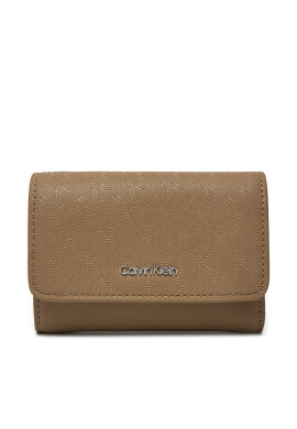 Calvin Klein Малък дамски портфейл Ck Must Small Trifold_Mono K60K612829 Бежов - Mera.bg