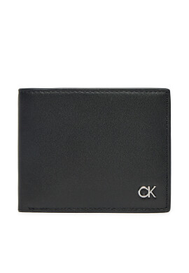 Calvin Klein Малък мъжки портфейл Metal Ck Bifold 6Cc K50K512289 Черен - Mera.bg