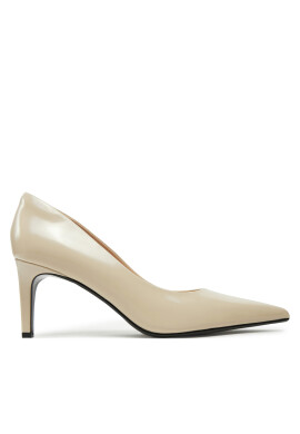 Calvin Klein Обувки на ток Heel Pump 70 - Brush L HW0HW02446 Бежов - Mera.bg