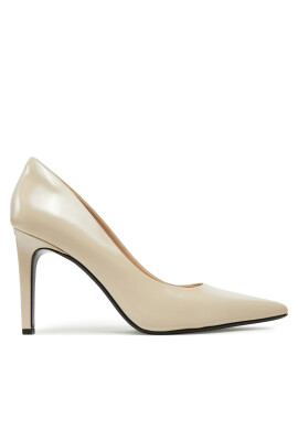 Calvin Klein Обувки на ток Heel Pump 90 - Brush L HW0HW02263 Бежов - Mera.bg