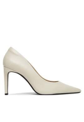 Calvin Klein Обувки на ток Pump 90 Pointy Hw Bar Lth HW0HW02527 Бежов - Mera.bg