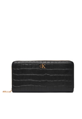 Calvin Klein Портфейл Ck Croc Long Zip Around LV04F1096G Черен - Mera.bg