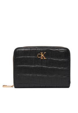 Calvin Klein Портфейл Ck Croc Medium Flap Zip Around LV04F1095G Черен - Mera.bg