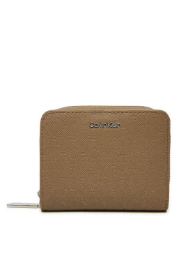 Calvin Klein Портфейл Ck Must Medium Zip Around_Mono K60K612825 Кафяв - Mera.bg