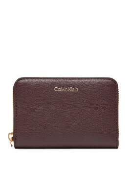 Calvin Klein Портфейл Foil Logo Medium Zip Around LV04F1091G Бордо - Mera.bg