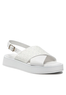 Calvin Klein Сандали Flatform Sanl Moni Mix HW0HW01138 White Mono Mix 0K5 - Mera.bg