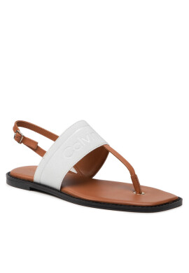 Calvin Klein Сандали Squared Flat Tp Sandal He HW0HW008180HF Cognac/Ecru 0hF - Mera.bg