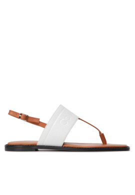 Calvin Klein Сандали Squared Flat Tp Sandal He HW0HW008180HF Cognac/Ecru 0hF - Mera.bg