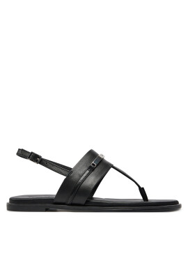 Calvin Klein Сандали Flat Tp Sandal Metal Bar Lth HW0HW02031 Черен - Mera.bg