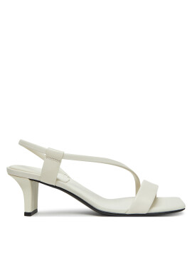 Calvin Klein Сандали Heel Sandal 50 Squared Lth HW0HW02534 Бял - Mera.bg