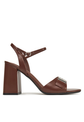 Calvin Klein Сандали Heel Sandal 85 W/Ck Hw - Lth HW0HW02485 Кафяв - Mera.bg