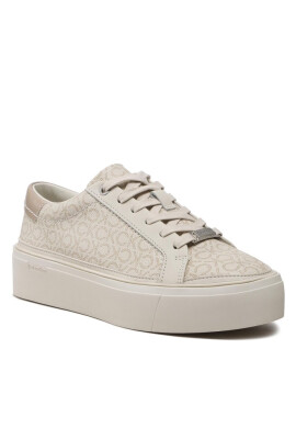 Calvin Klein Сникърси Flatform Cupsole Lace Up - Mono HW0HW01420 Бежов - Mera.bg