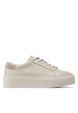 Calvin Klein Сникърси Flatform Cupsole Lace Up - Mono HW0HW01420 Бежов - Mera.bg