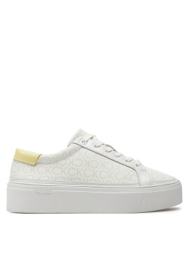 Calvin Klein Сникърси Flatform Cup Lace Up Epi Mono HW0HW01911 Бял - Mera.bg