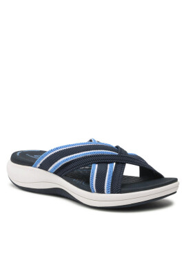 Clarks Чехли Mira Isle 26166246 Dark Navy Textile - Mera.bg