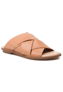 Clarks Чехли Willow Art 261394364 Light Tan Lea - Mera.bg