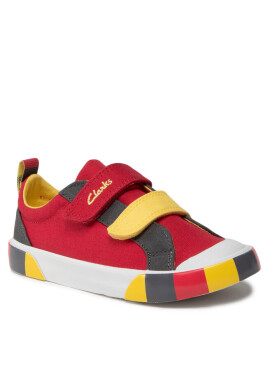 Clarks Кецове Foxing Lo K 261665707 S Red Combi - Mera.bg