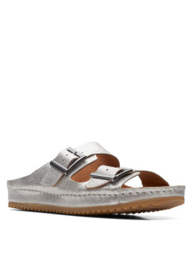 Clarks Сандали Brookleigh Sun 26171857 Silver Leather - Mera.bg