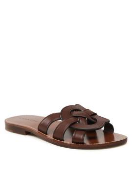 Coach Чехли Issa Leather Sandal CI222 Walnut - Mera.bg
