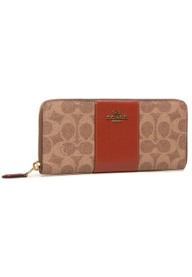 Coach Голям дамски портфейл Clrblk Ctd Cnv Slm A 73739 B4/Tan Rust - Mera.bg