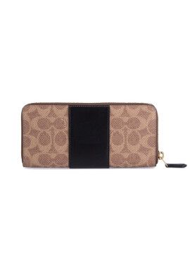 Coach Голям дамски портфейл Clrblk Ctd Cnv Slm A 73739 Tan Black - Mera.bg