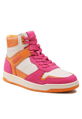 Coach Сникърси Hi Top Leather CD306 Bright Fuchsia/Chalk - Mera.bg