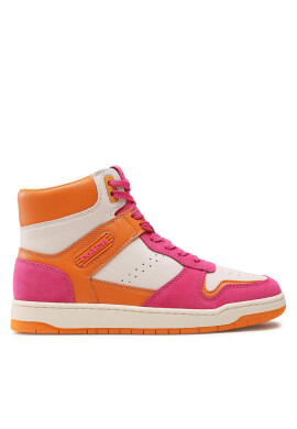 Coach Сникърси Hi Top Leather CD306 Bright Fuchsia/Chalk - Mera.bg
