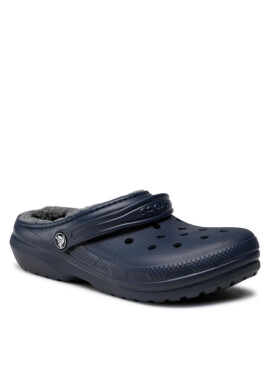 Crocs Чехли Classic Lined Clog K 203506 Navy/Charcoal 1 - Mera.bg