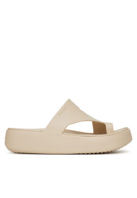 Crocs Джапанки Getaway Platform Toe Loop 210834 Бежов - Mera.bg