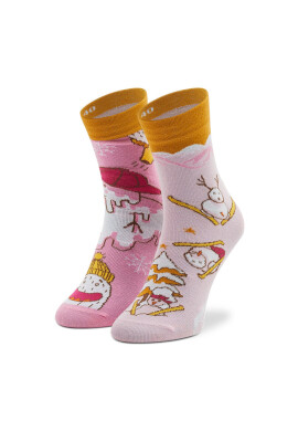 Cup of Sox Чорапи дълги детски Snowpetki Kids 2 Розов - Mera.bg