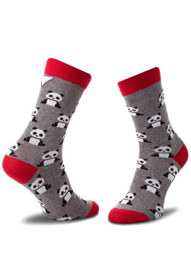 Cup of Sox Дълги чорапи unisex Brzuchata Panda Zwana Wspaniałą Сив - Mera.bg