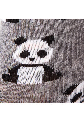 Cup of Sox Дълги чорапи unisex Brzuchata Panda Zwana Wspaniałą Сив - Mera.bg
