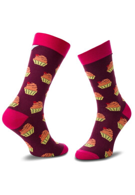 Cup of Sox Дълги чорапи unisex Bawełniany Muffin Z Taaaką Wiśnią B Бордо - Mera.bg